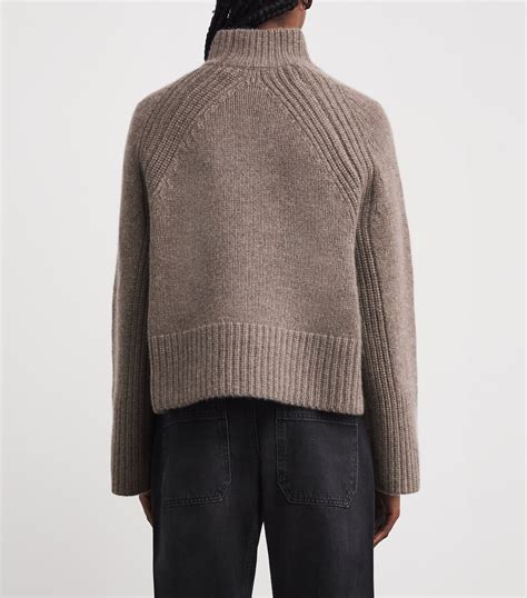 ME+EM Brown Cashmere High-Neck Sweater | Harrods IN