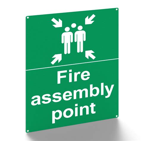 Fire Assembly Point Sign 400 X 300 X 1mm Matte | Desertcart INDIA