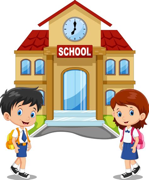 Child Going To School Clipart