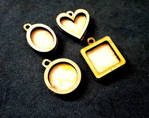 MDF Earring Pendant /Key chain combo bases for Resin,Epoxy resin and D ...