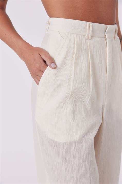 White Tailored Pants for Women - MNK Atelier