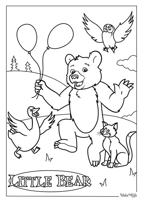 Little Bear Coloring Pages (Free Printable PDFs) | WakeTheKids