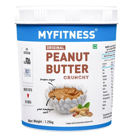 Buy Myfitness Original Peanut Butter Crunchy, 1.25 kg | 19 Minutes ...