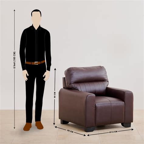 Buy Albury Faux Leather 3+1+1 Seater Sofa Set - Brown from Home Centre ...