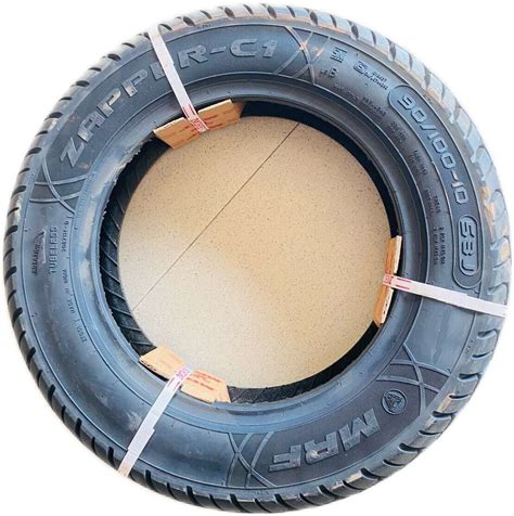 MRF ZAPPER C1 (NEW MODEL) 90/100-10 53J Front & Rear Two Wheeler Tyre ...