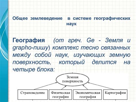 Место общего землеведения в системной классификации географических наук ...