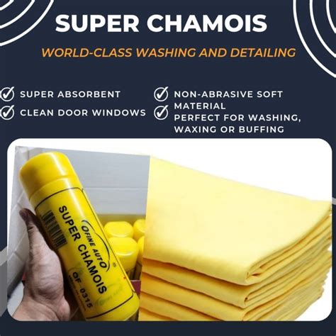 Super Chamois Original Fine Auto Car Cleaning Towel | Shopee Philippines