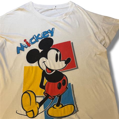 90s〜 ミッキーとボックスデザインTシャツ | RIDDLE clothing