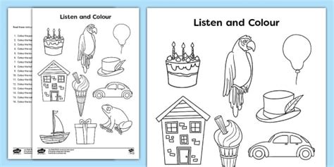 Following Directions Colouring Activity Early Years | Twinkl
