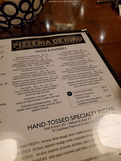 Online Menu of Eddie's Pizzeria Cerino Restaurant, Seven Hills, Ohio ...