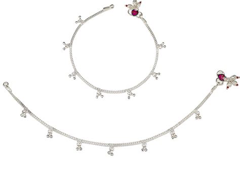 चाँदी की पायल के सुंदर, सौम्य डिज़ाइन - DusBus