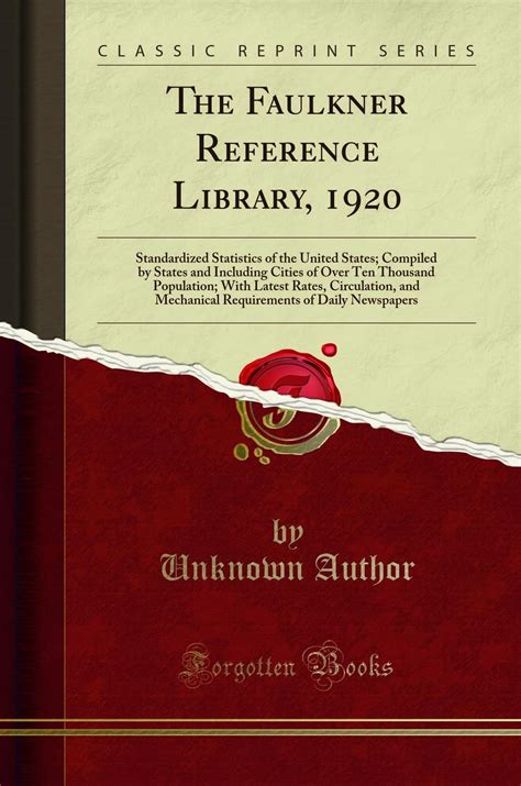 Buy The Faulkner Reference Library, 1920: Standardized Statistics of ...