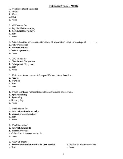 Distributed-Systems-MCQs.pdf - Distributed System – MCQs Winnt shall be ...
