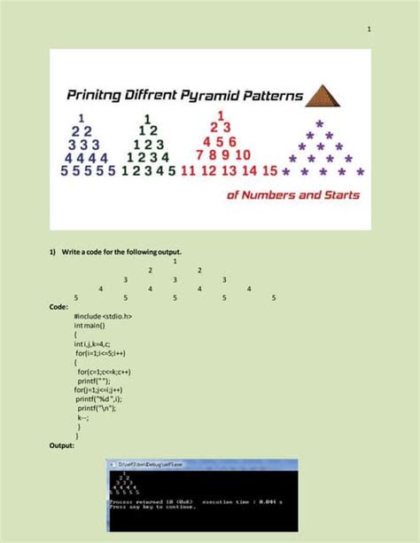 Image result for Different Inverted Piramid with Numbers Pattern Printing C Programs