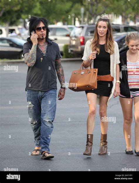 Nikki Sixx and his children, Storm Brieanne Sixx, and Decker Nilsson Sixx, seen out and about in ...