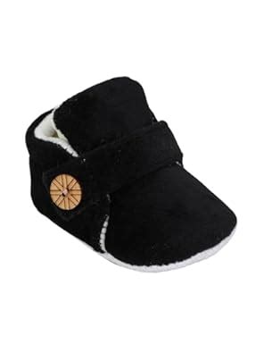 Buy PureSole Infant Warm Crib Shoes | Unisex Baby Booties with Button ...