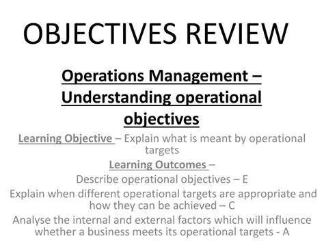 Operations Objectives 的图像结果