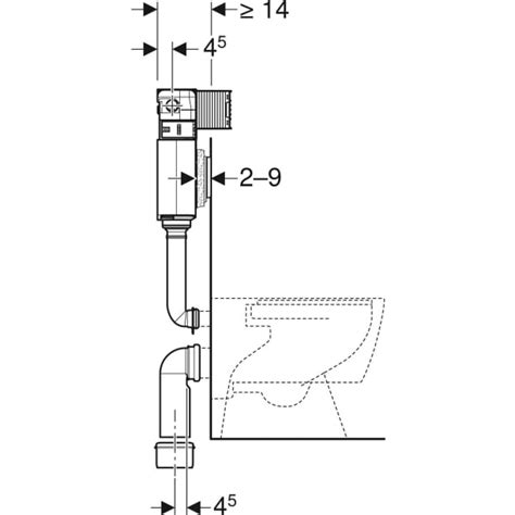 Geberit Omega concealed cistern 12 cm, 6 / 3 litres, installation ...