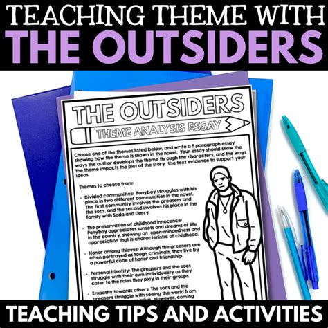 Teaching Theme with An Outsiders Novel Study - Creative Classroom Core