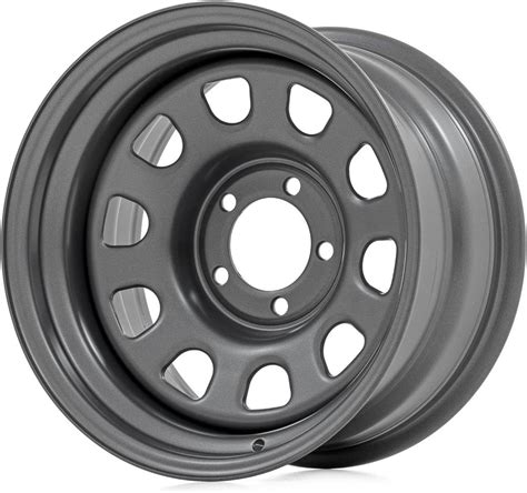 Amazon.com: Rough Country Gray Steel 15x8 | 5x4.5 | -19mm-RC158545G ...