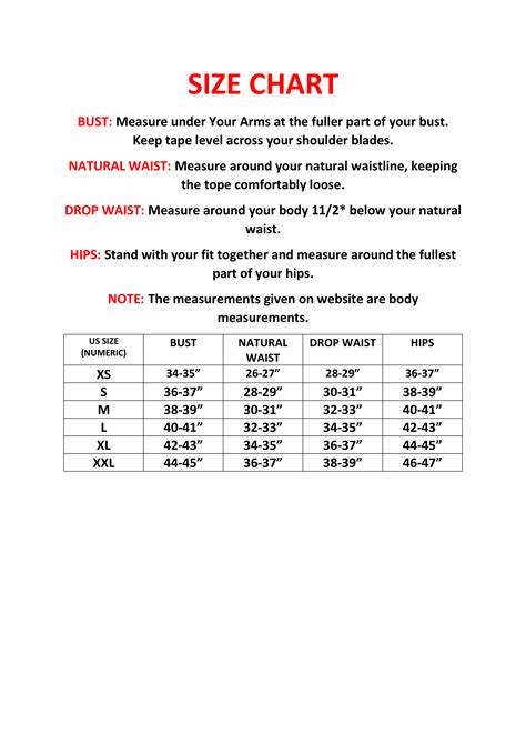 size chart – Nyaro