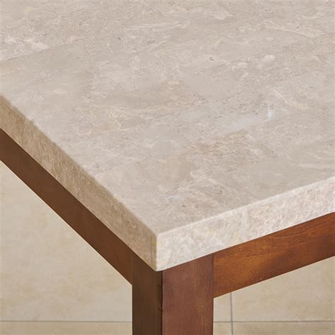 Buy (Refurbished) Oxville Marble Top 6-Seater Dining Table - Brown from ...