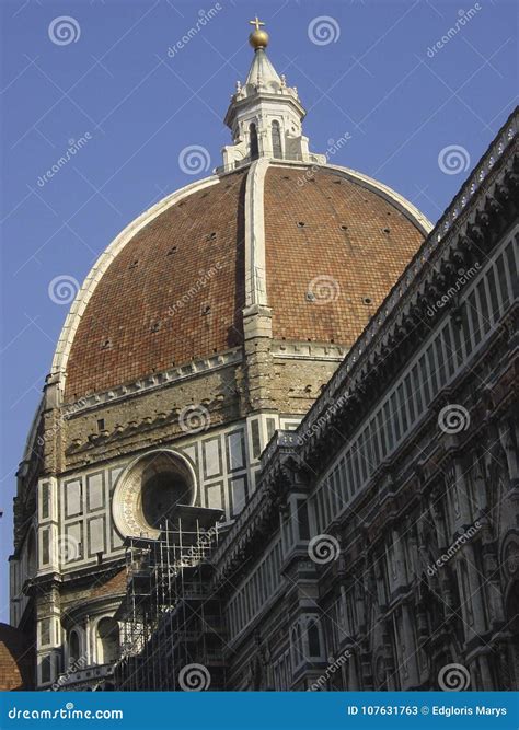 Florence Cathedral Santa Maria Del Fiore Cupola of the Dome Designed by Brunelleschi Stock Image ...