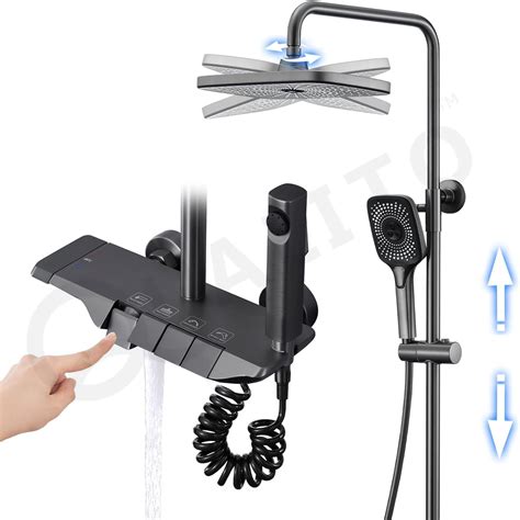 Qualito Thermostatic Shower Set | 4 Function Piano Switch Shower Set ...
