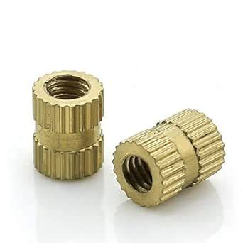 Metric Solid Brass Knurled Insert Nuts Embedded Nuts (M1.4 - M8 ...
