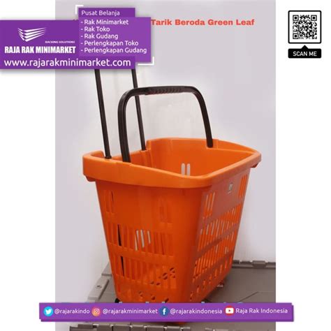 KERANJANG BELANJA TARIK BERODA GL | Keranjang Plastik Toko Minimarket ...
