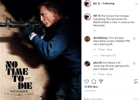 New 'No Time To Die' action poster features Daniel Craig taking aim at ...