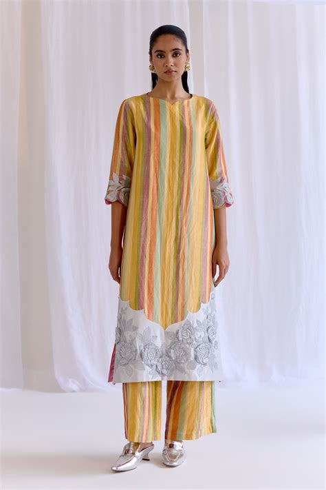 Ohfab - Satranga Gul Kurta Set - Elahe