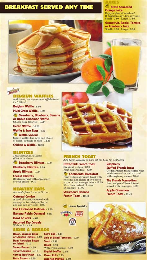 Golden Apple Grill & Breakfast House menu in Chicago, Illinois, USA
