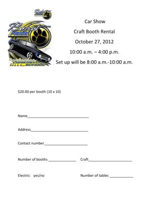 Fillable Online Craft Show Display Form. - Lonedell R-XIV Fax Email ...
