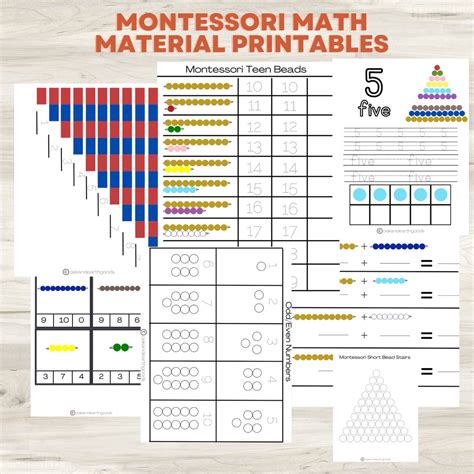 Montessori Math Printables. Montessori Beads. Montessori Math for ...
