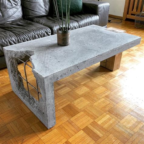 DIY Concrete Coffee Table with Darker Color