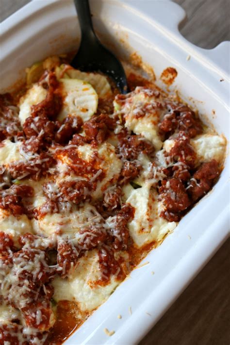 Slow Cooker Zucchini Noodle Lasagna   365 Days of Slow  