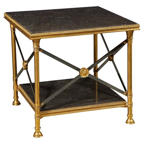 Bronze and Marble End Table by Maison Jansen For Sale at 1stDibs