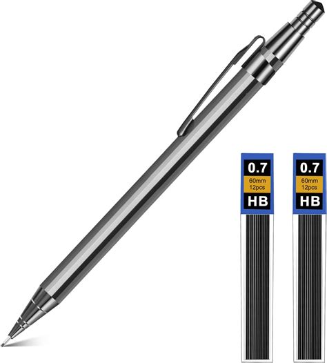 OFFCUP Metal Mechanical Pencils Set, Propelling Drafting Pencil With 2 ...