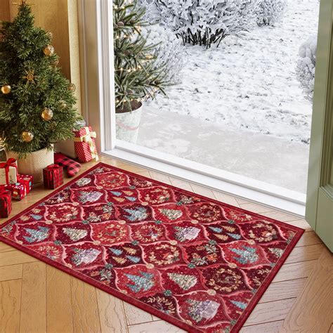 Amazon.com: Lahome Christmas Rug, 2x3 Kitchen Christmas Rugs for ...