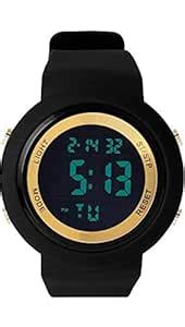 Buy Sunway Digital Multi function men & boys watch(Black golden dial ...