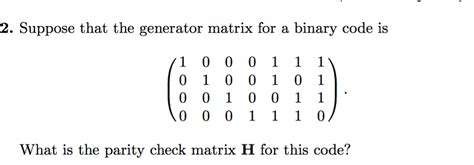 Image result for What Are Generator Matrix in Coding Theory