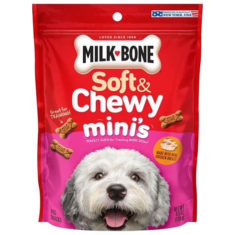 Milk Bone Soft & Chewy Mini’s Dog Treats Made With Real Chicken, 4.5 oz ...