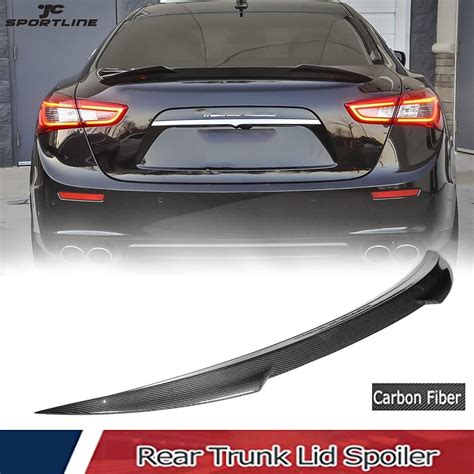 Buy JC SPORTLINE Carbon Fiber Trunk Spoiler for Maserati Ghibli Sedan ...