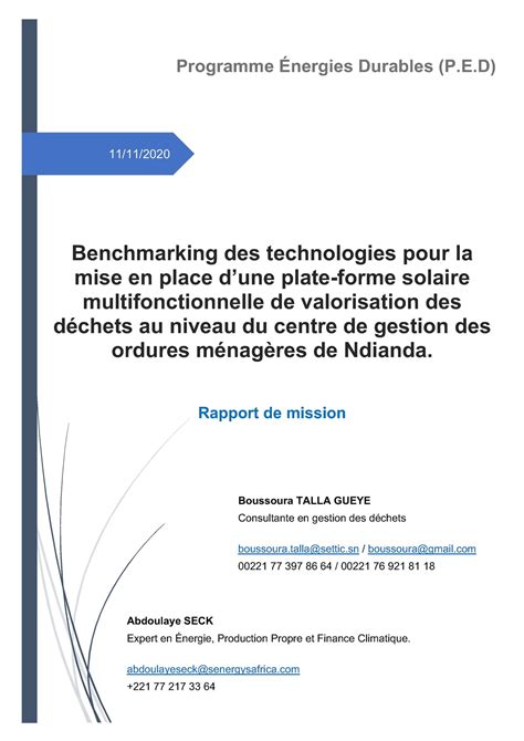 File:Dossier de faisabilité Etude de Benchmarking et analyse financière ...