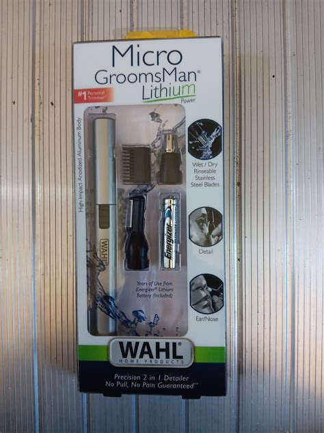 Wahl Micro GroomsMan Lithium 2 in 1 Trimmer Kit Silver (L40 ...