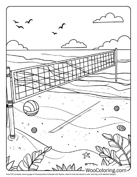 100+ Volleyball coloring pages (FREE) Printable PDF | Woo Coloring