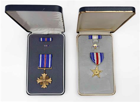 Lot - CASED AMERICAN DISTINGUISHED FLYING MEDAL AND SILVER STAR MEDAL