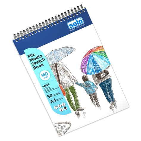 Solo Mixed Media Sketchbook A4 (Portrait) - SCOOBOO - Solo