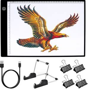 Zorbes LED Lighted Tracing Board, A4 Size Brightness Adjustable LED ...